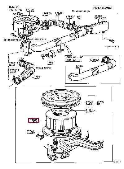 Toyota 17801-54030 Luftfilter 1780154030: Kaufen Sie zu einem guten Preis in Polen bei 2407.PL!