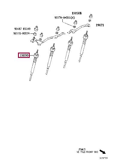 Toyota 19850-0R020 Glow plug 198500R020: Buy near me in Poland at 2407.PL - Good price!