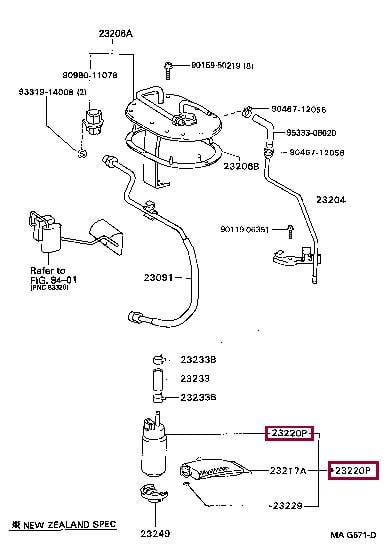 Toyota 23221-66040 Fuel pump 2322166040: Buy near me in Poland at 2407.PL - Good price!