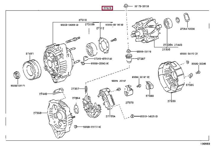 Toyota 27060-17220 Alternator 2706017220: Buy near me at 2407.PL in Poland at an Affordable price!