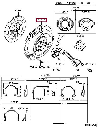 Toyota 31210-05010 Clutch thrust plate 3121005010: Buy near me in Poland at 2407.PL - Good price!
