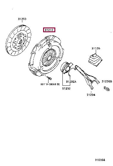 Toyota 31210-05030 Кошик зчеплення 3121005030: Приваблива ціна - Купити у Польщі на 2407.PL!