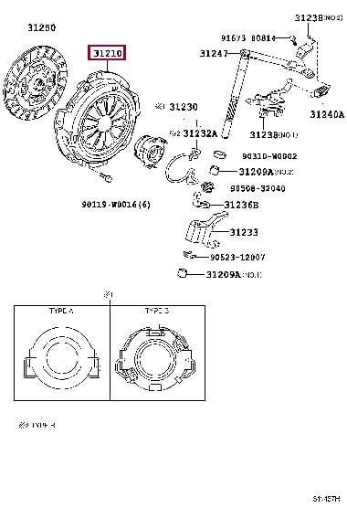 Toyota 31210-0H010 Clutch thrust plate 312100H010: Buy near me in Poland at 2407.PL - Good price!