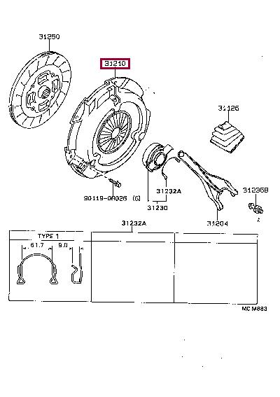 Toyota 31210-20331 Корзина сцепления 3121020331: Отличная цена - Купить в Польше на 2407.PL!