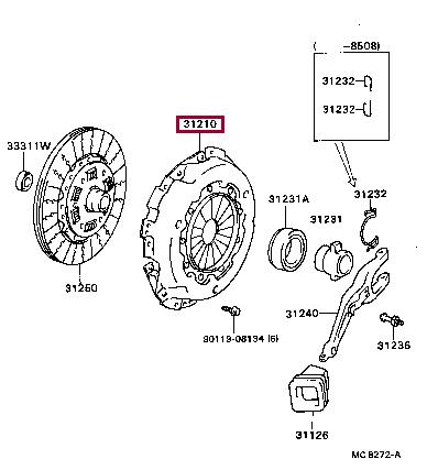Toyota 31210-36340 Clutch thrust plate 3121036340: Buy near me in Poland at 2407.PL - Good price!