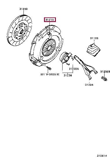 Toyota 31210-52051 Clutch thrust plate 3121052051: Buy near me in Poland at 2407.PL - Good price!