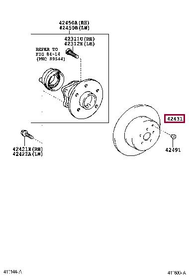 Toyota 42431-05030 Bremsscheibe 4243105030: Bestellen Sie in Polen zu einem guten Preis bei 2407.PL!