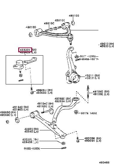 Toyota 43330-39455 Ball joint 4333039455: Buy near me in Poland at 2407.PL - Good price!