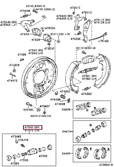 Toyota 47550-35180 Циліндр гальмівний, колесний 4755035180: Купити у Польщі - Добра ціна на 2407.PL!