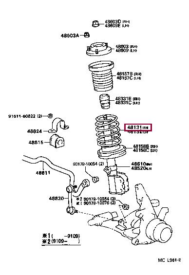 Toyota 48131-06370 Suspension spring front 4813106370: Buy near me in Poland at 2407.PL - Good price!