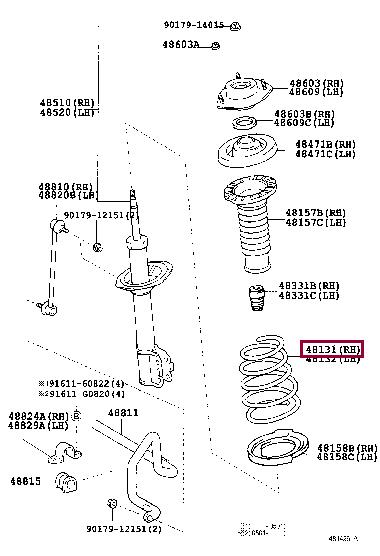 Toyota 48131-3T320 Suspension spring front 481313T320: Buy near me in Poland at 2407.PL - Good price!