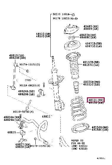 Toyota 48131-48311 Suspension spring front 4813148311: Buy near me in Poland at 2407.PL - Good price!