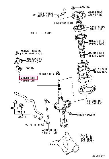 Toyota 48510-80139 Shock absorber assy 4851080139: Buy near me at 2407.PL in Poland at an Affordable price!
