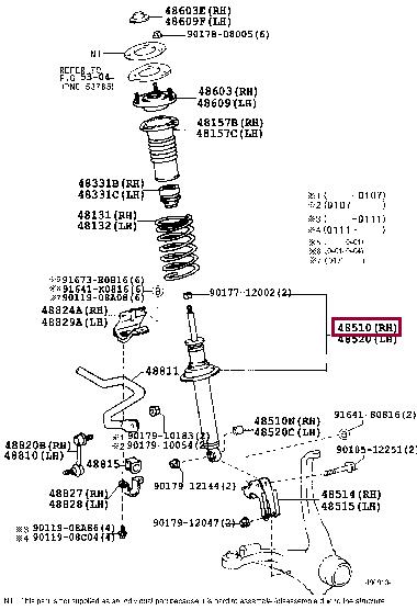 Toyota 48510-80145 Shock absorber assy 4851080145: Buy near me at 2407.PL in Poland at an Affordable price!