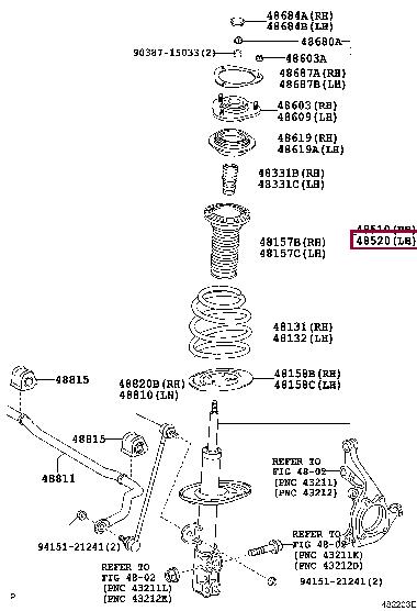 Toyota 48520-80072 Shock absorber strut front left gas oil 4852080072: Buy near me in Poland at 2407.PL - Good price!