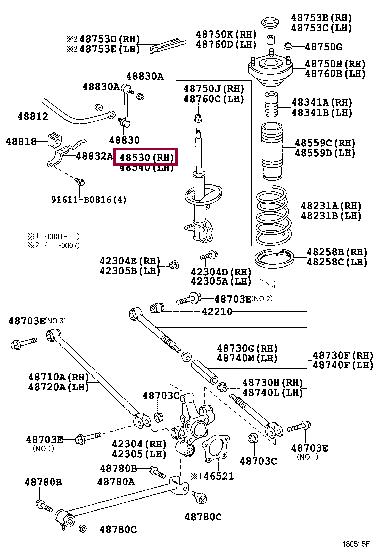 Toyota 48530-09203 Amortyzator 4853009203: Dobra cena w Polsce na 2407.PL - Kup Teraz!