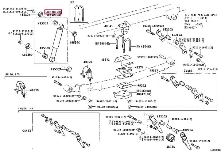 Toyota 48531-80399 Shock absorber assy 4853180399: Buy near me in Poland at 2407.PL - Good price!