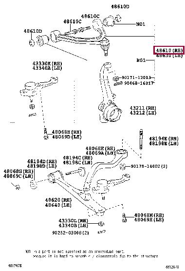 Toyota 48610-39085 Track Control Arm 4861039085: Buy near me at 2407.PL in Poland at an Affordable price!