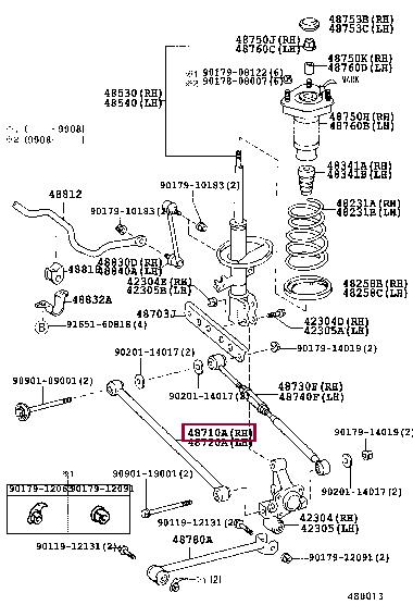 Toyota 48710-33050 Traction rear transverse 4871033050: Buy near me in Poland at 2407.PL - Good price!