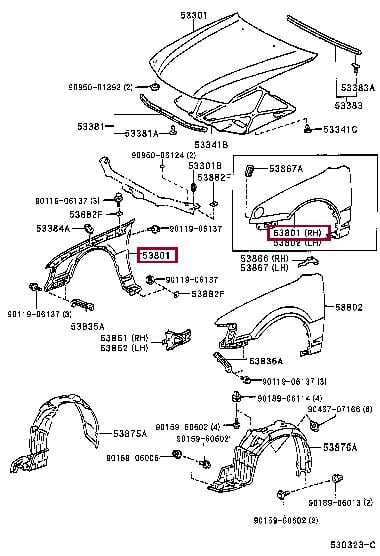 Toyota 53811-1H080 Kotflßgel 538111H080: Kaufen Sie zu einem guten Preis in Polen bei 2407.PL!