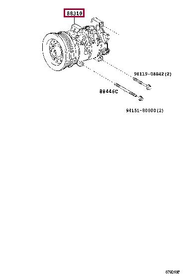 Toyota 88310-1A730 Компрессор кондиционера 883101A730: Отличная цена - Купить в Польше на 2407.PL!