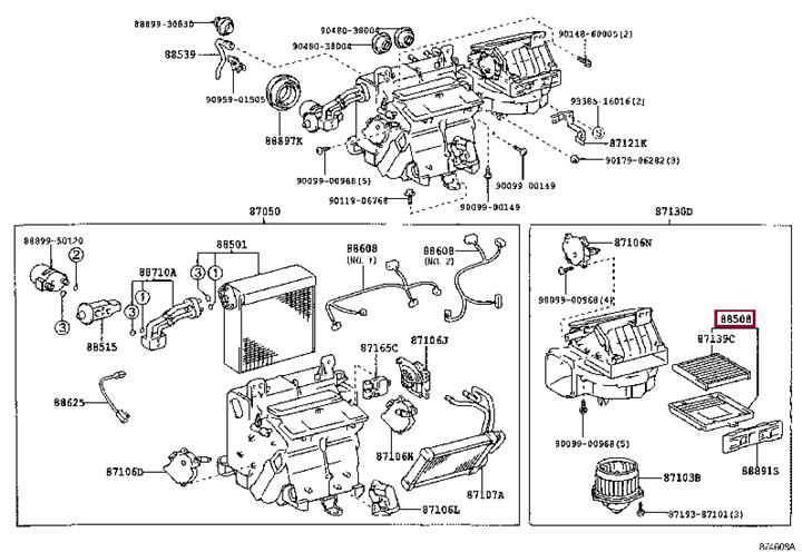 Toyota 88508-22050 Filtr kabinowy 8850822050: Dobra cena w Polsce na 2407.PL - Kup Teraz!