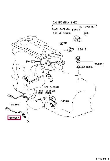 Toyota 89465-33331 Датчик кислородный / Лямбда-зонд 8946533331: Отличная цена - Купить в Польше на 2407.PL!