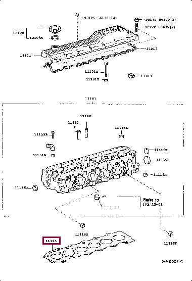 Toyota 11115-17010-05 Uszczelka głowicy cylindrów 111151701005: Dobra cena w Polsce na 2407.PL - Kup Teraz!