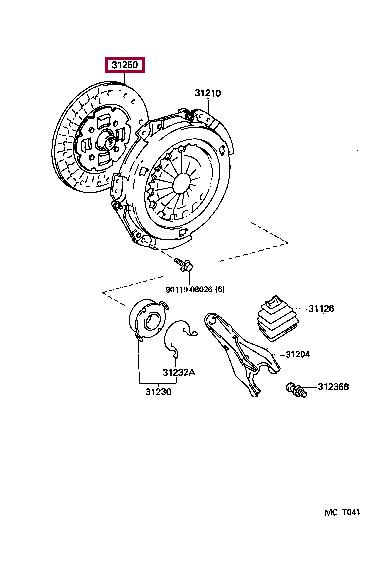 Toyota 31250-02060 Clutch disc 3125002060: Buy near me in Poland at 2407.PL - Good price!