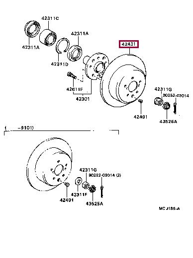 Toyota 42431-20150 Tarcza hamulcowa 4243120150: Atrakcyjna cena w Polsce na 2407.PL - Zamów teraz!