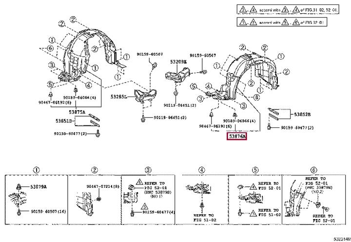 Toyota 53806-50061 Підкрилок 5380650061: Приваблива ціна - Купити у Польщі на 2407.PL!