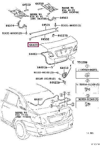 Toyota 64401-12C70 Крышка багажника 6440112C70: Отличная цена - Купить в Польше на 2407.PL!