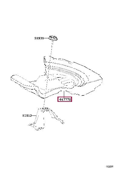 Toyota 64777-42050 Bracket spare wheel 6477742050: Buy near me in Poland at 2407.PL - Good price!