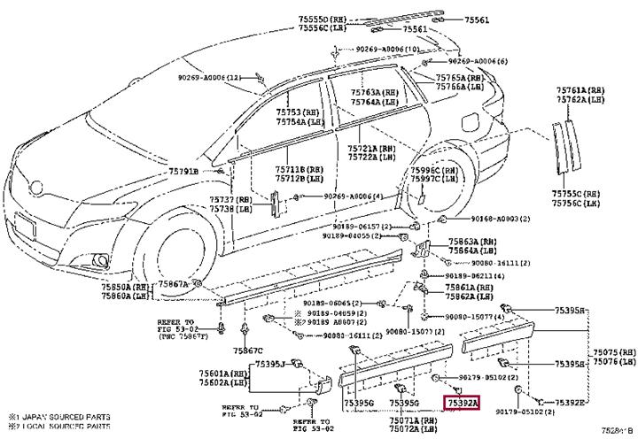 Toyota 75392-0T010 Clamp 753920T010: Dobra cena w Polsce na 2407.PL - Kup Teraz!