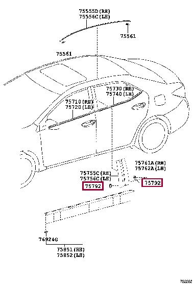 Toyota 75792-47010 Spinka 7579247010: Dobra cena w Polsce na 2407.PL - Kup Teraz!