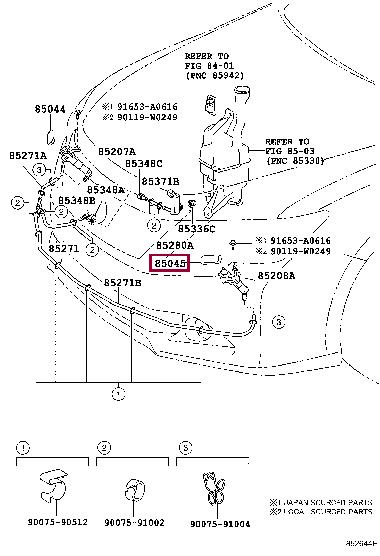 Toyota 85045-33080-A1 Dysza spryskiwacza 8504533080A1: Dobra cena w Polsce na 2407.PL - Kup Teraz!