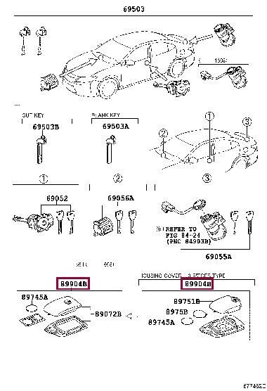 8990430B50 Toyota Smart Key