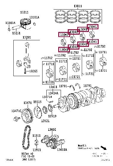 

łożysko korbowodu 132812801101 Toyota