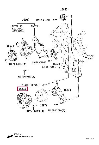 Toyota 16210-38080 Гидромуфта 1621038080: Отличная цена - Купить в Польше на 2407.PL!