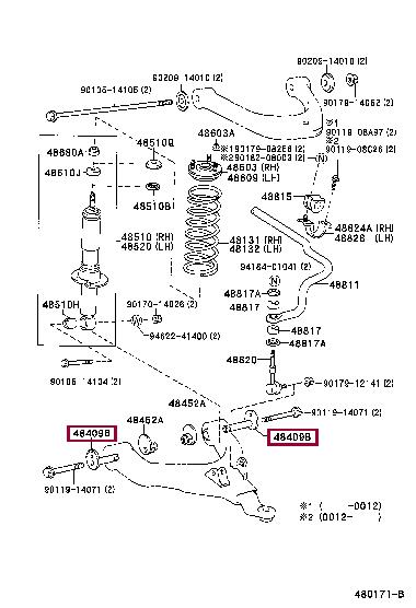 Toyota 48409-35050 Bushings 4840935050: Buy near me at 2407.PL in Poland at an Affordable price!