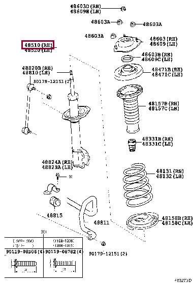 Toyota 48510-80560 Shock absorber assy 4851080560: Buy near me in Poland at 2407.PL - Good price!