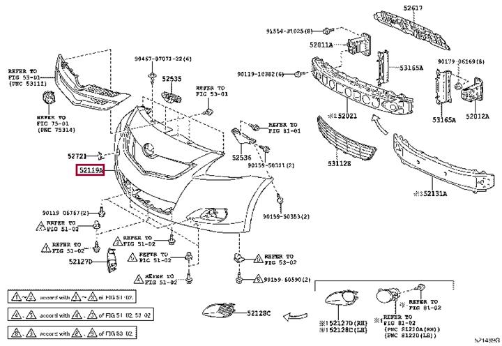 Toyota 52119-52934 Zderzak przedni 5211952934: Dobra cena w Polsce na 2407.PL - Kup Teraz!