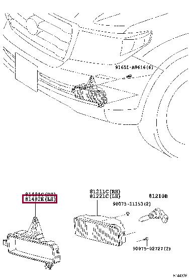 Toyota 81482-60062 Кронштейн фари протитуманної 8148260062: Приваблива ціна - Купити у Польщі на 2407.PL!