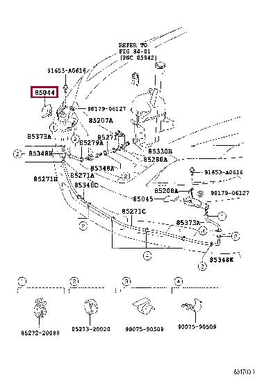 Toyota 85044-33090-B1 Scheinwerferreinigungsanlagendüse 8504433090B1: Kaufen Sie zu einem guten Preis in Polen bei 2407.PL!