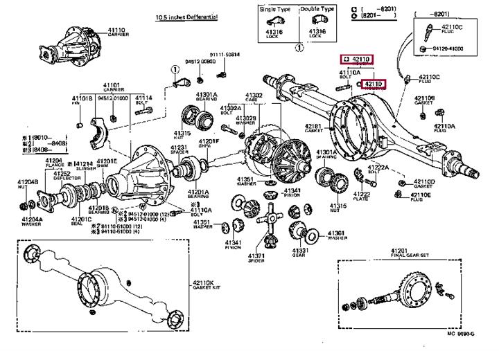 Toyota 90368-52043 Bearing 9036852043: Buy near me in Poland at 2407.PL - Good price!