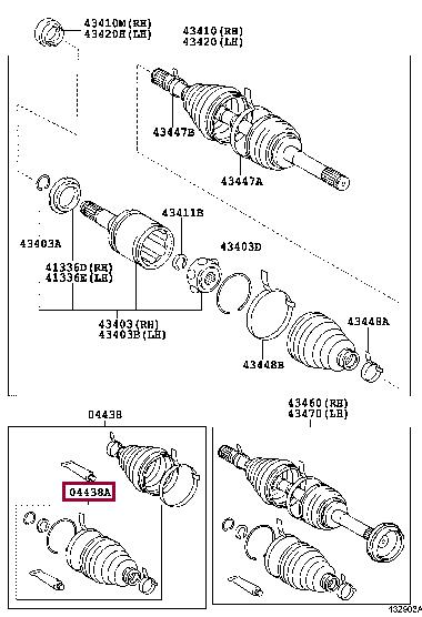 Toyota 04438-60010 Bellow, driveshaft 0443860010: Buy near me in Poland at 2407.PL - Good price!