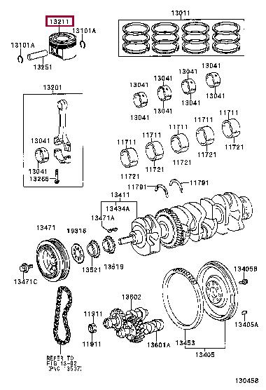 Toyota 13211-28031-C0 Tłok 1321128031C0: Dobra cena w Polsce na 2407.PL - Kup Teraz!