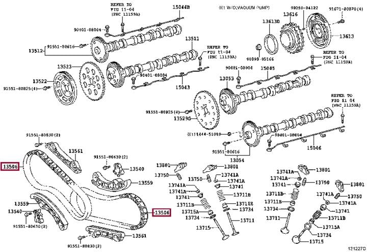 Toyota 13506-51020 Timing chain 1350651020: Buy near me in Poland at 2407.PL - Good price!