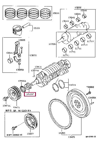 Toyota 13521-11030 Pulley crankshaft 1352111030: Buy near me at 2407.PL in Poland at an Affordable price!