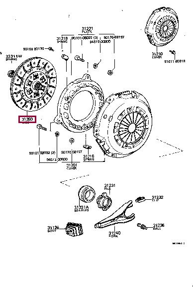 Toyota 31250-35410 Kupplungsscheibe 3125035410: Kaufen Sie zu einem guten Preis in Polen bei 2407.PL!